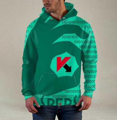Надёжность Kaspersky в цифровом пространстве, Худи / Мужская / С карманом / 3D