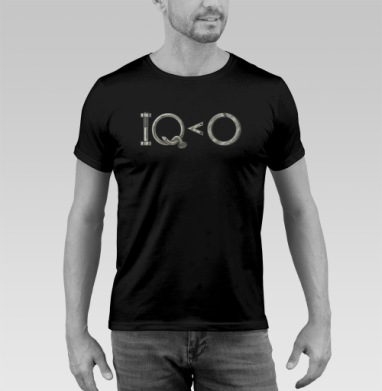 IQ - Купить черную мужскую футболку 🖤 в Москве|Мужские черные футболки с принтами в интернет-магазине Мэриджейн, страница 15