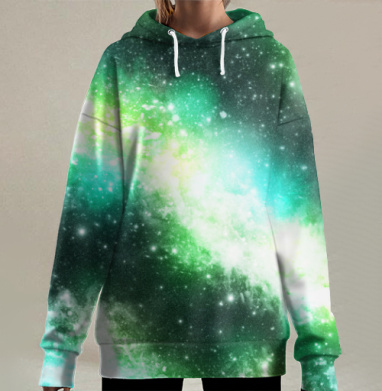 Это космос, детка, Hoodie Long Oversize 3D