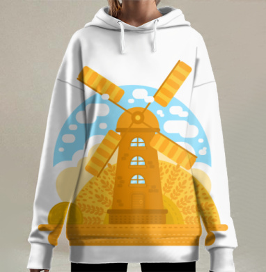 Осенний урожай, Hoodie Long Oversize 3D