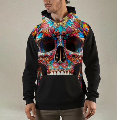 Floral Skull - Цветочный мексиканский череп яркий красочный декор - Уютные принты