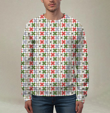 Vintage Floral Pattern Retro Flowers – Винтажный цветочный паттерн ретро цветы, Свитшот мужской 3D
