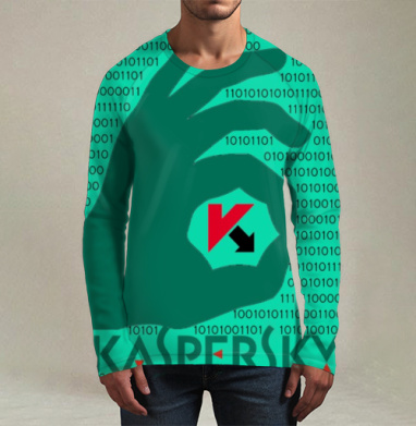 Надёжность Kaspersky в цифровом пространстве, Футболка мужская лонгслив 3Д