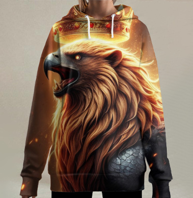 Golden Crowned Griffin – Золотой Королевский Грифон мифическое существо - Магазин футболок jestkrd
