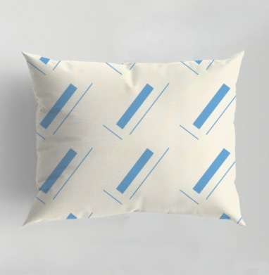 Blue Milk Pattern / Стильный голубой молочный паттерн пакеты молока, Подушка декоративная 50х70 см