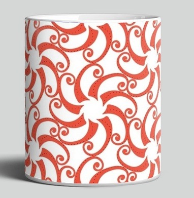 Dynamic Rotating Coral Swirls Patterns Вращающиеся коралловые завитки узоры - Магазин футболок mastoidishka - Дизайнерские принты