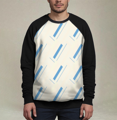 Blue Milk Pattern / Стильный голубой молочный паттерн пакеты молока, Свитшот мужской 3D / хлопок