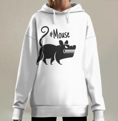 Крыса лого, Hoodie Long Oversize 3D