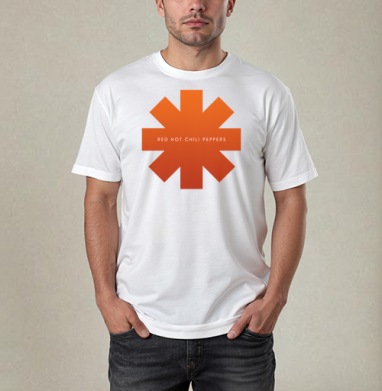 Аsterisk RHCP, Футболка / Мужчинам / Pure / Белая / C принтом