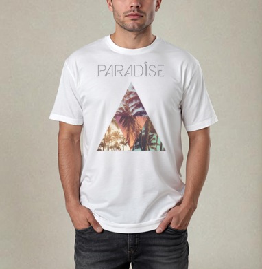 Paradise, Футболка / Мужчинам / Pure / Белая / C принтом