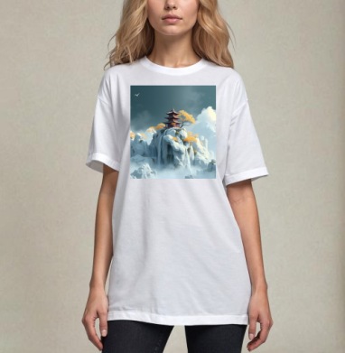 Японский горный пейзаж - Магазин футболок RazzhivinaKs - Дизайнерские принты