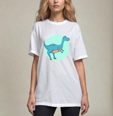 Синий динозаврик - Магазин футболок merionmerion