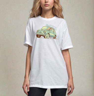 FIAT 500 OLD STYLE / FIAT 500 Ретро - Магазин футболок sania-ya