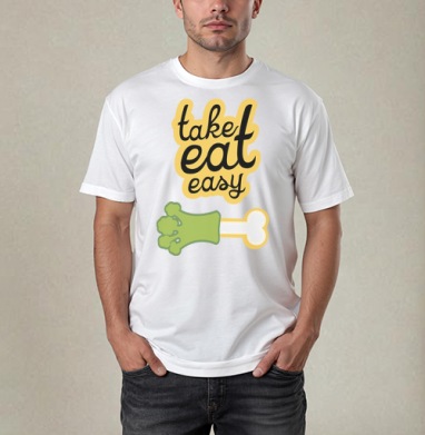 take eat easy 4 / Ешь легко 4 - Магазин футболок anplastes - Дизайнерские принты