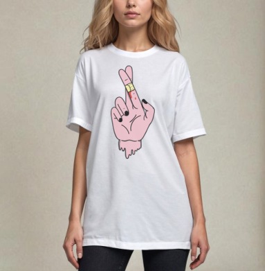 Верь, Футболка / Унисекс / Оверсайз / Белая / C принтом