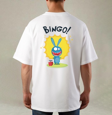 Bingo, Футболка / Мужская / Оверсайз / С принтом на спине