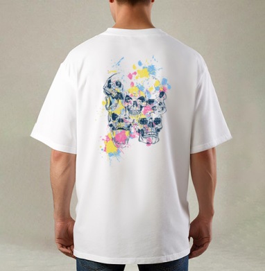 Яркие черепа с красками и символами жизни и смерти - Магазин футболок Printparty