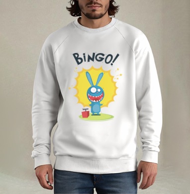 Bingo, Свитшот мужской белый