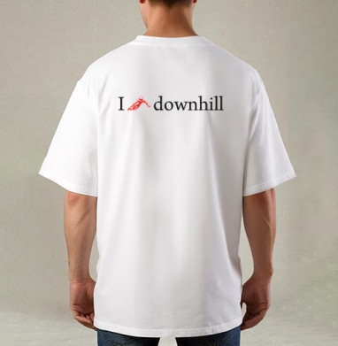 I love downhill – стильный принт для лыжников - Магазин футболок fokcha - Дизайнерские принты