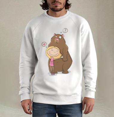 I like teddy bears, Свитшот мужской белый