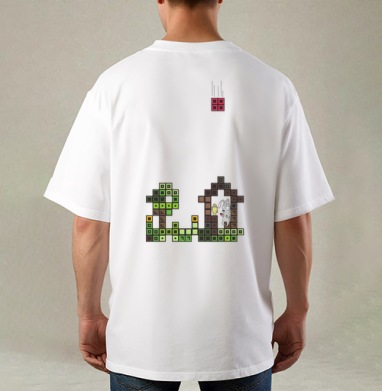 Tetris Rabbit – Тетрисный кролик сохраняет уют пока весь мир рушится - Магазин футболок ToyFish - Дизайнерские принты