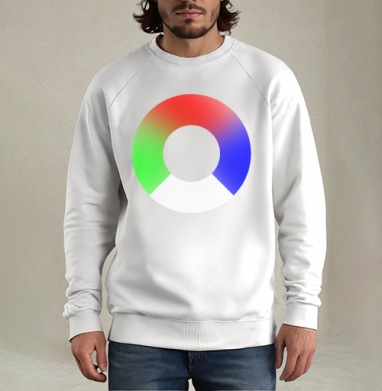SS RGB / СС RGB, Свитшот мужской белый