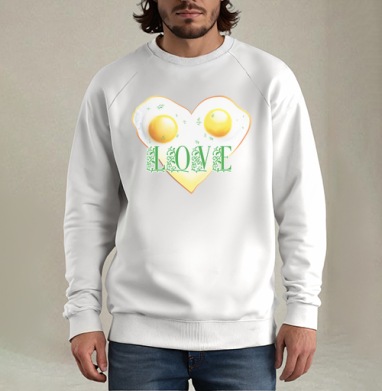 Декоративный постер LOVE с яйцами в форме сердца - Магазин футболок Candy-Mandy - Дизайнерские принты