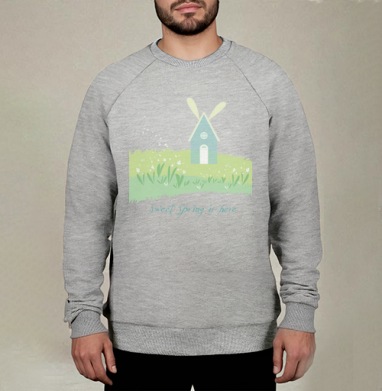 Весна уже здесь, Свитшот мужской меланж начес/петля