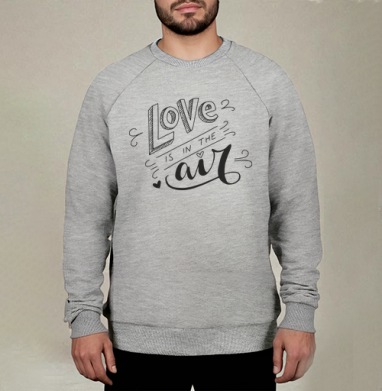 Витает в воздухе любовь, Свитшот мужской меланж начес/петля