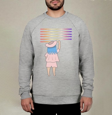 Маленькая девочка стремится к радуге в детской одежде - Магазин футболок ksuert - Дизайнерские принты