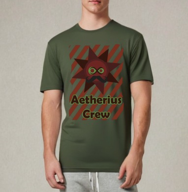 Минималистичный Солнце с Усы Логотип «Aetherius Crew» - Магазин футболок Kreicer - Дизайнерские принты