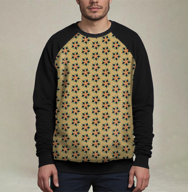 Geometric Flower Pattern – Геометрический цветочный паттерн акцент для дома, Свитшот мужской 3D / хлопок