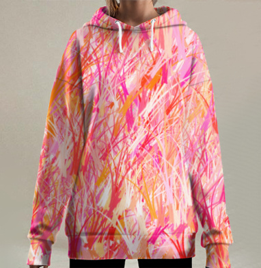 Живое движение огненной энергии огненной энергии огненной энергии, Hoodie Long Oversize 3D