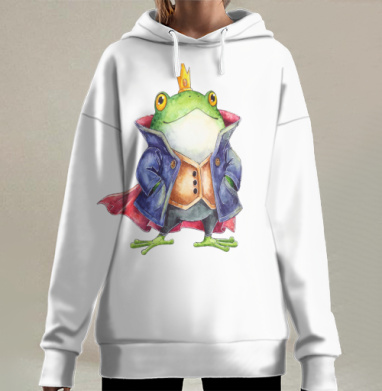 Важный жаб, Hoodie Long Oversize 3D