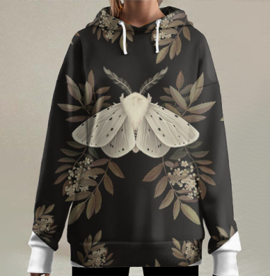 Мотылек или бабочка, Hoodie Long Oversize 3D
