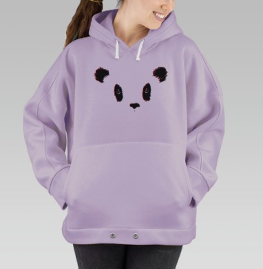 3Д Панда, Hoodie Oversize Fiolet