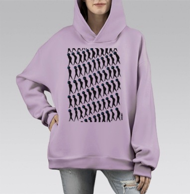Андрей Бартенев №2, Hoodie Mono Fiolet, оверсайз, утепленная