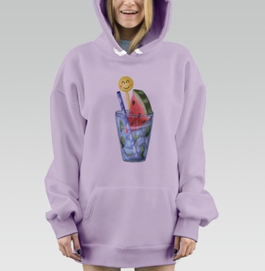 Арбуз в стакане, Hoodie Mjhigh Dig Mel, Fiolet, утепленная