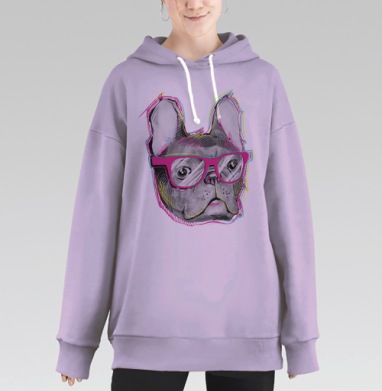 Бульдожка, Hoodie Long Oversize Fiolet