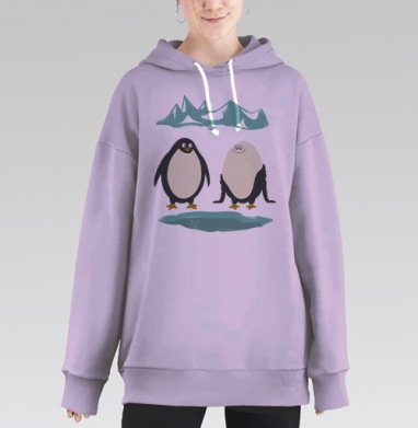 ДЕЛАЙ КАК Я, Hoodie Long Oversize Fiolet