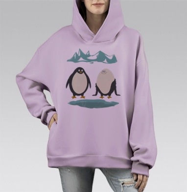 ДЕЛАЙ КАК Я, Hoodie Mono Fiolet, оверсайз, утепленная