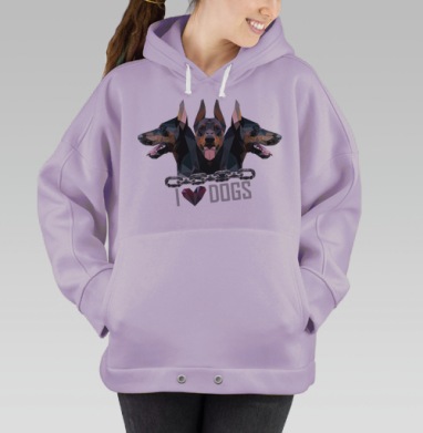 Доберман, Hoodie Oversize Fiolet