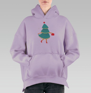 Елка-Красавица, Hoodie Oversize Fiolet, утепленная