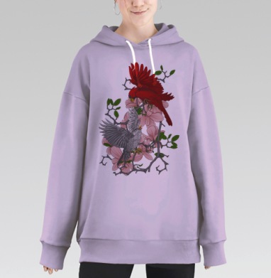 Fight!, Hoodie Long Oversize Fiolet