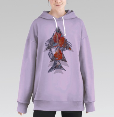 Геометрия рыбы, Hoodie Long Oversize Fiolet