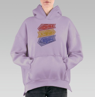 Grand Prix Legends, Hoodie Oversize Fiolet, утепленная