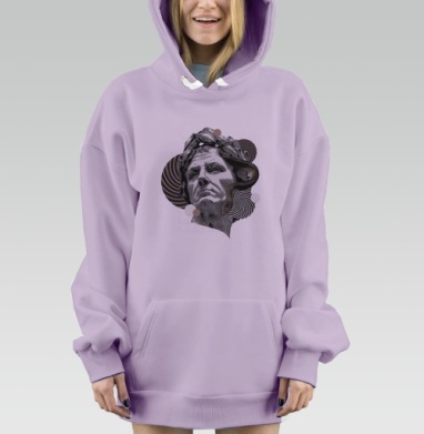 Классический бюст со змей в стиле Dark Academia, Hoodie Mjhigh Dig Mel, Fiolet, утепленная