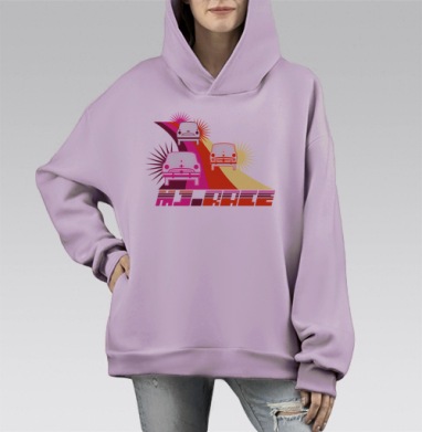 GTA Mj Race, Hoodie Mono Fiolet, оверсайз, утепленная