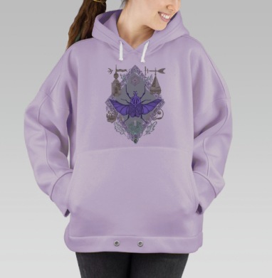 Жук-Голиаф цвет, Hoodie Oversize Fiolet