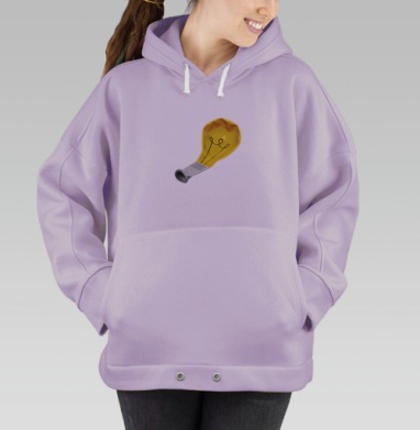 Сдулый желтый шарик в форме лампочки, Hoodie Oversize Fiolet